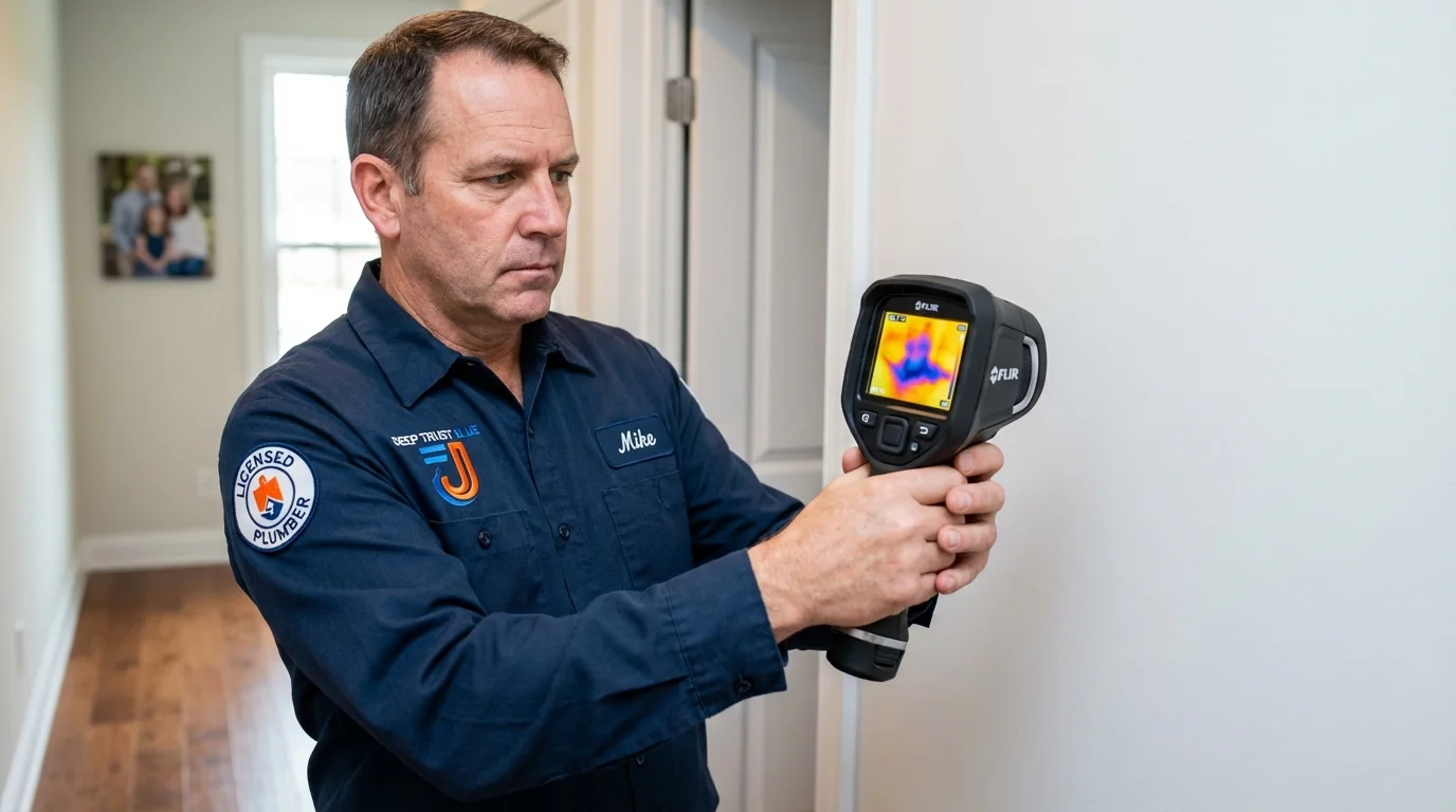 Thermal imaging leak detection by Johns Plumbing LLC in Broadview Heights